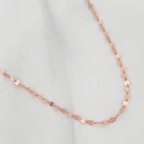 Mirror Flower Chain 1.05g / 18 in / 1.9mm Rose Gold 18K
