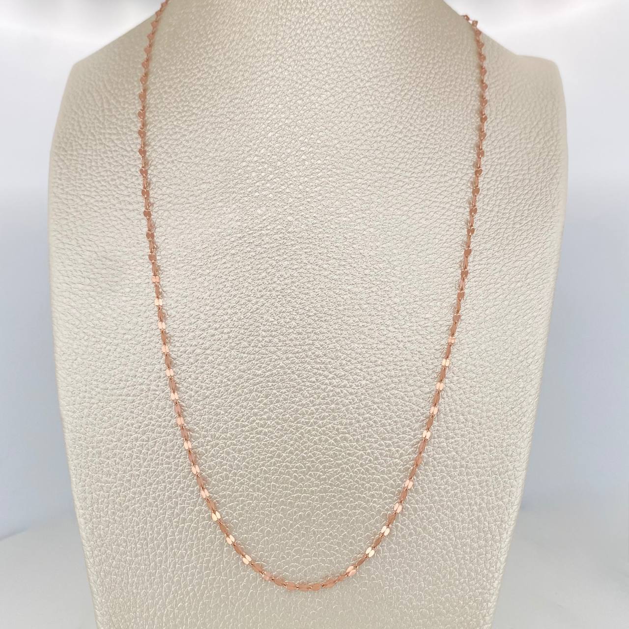 Mirror Flower Chain 1g / 18 in / 1.9mm 18K Rose Gold