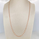 Mirror Flower Chain 1.05g / 18 in / 1.9mm Rose Gold 18K