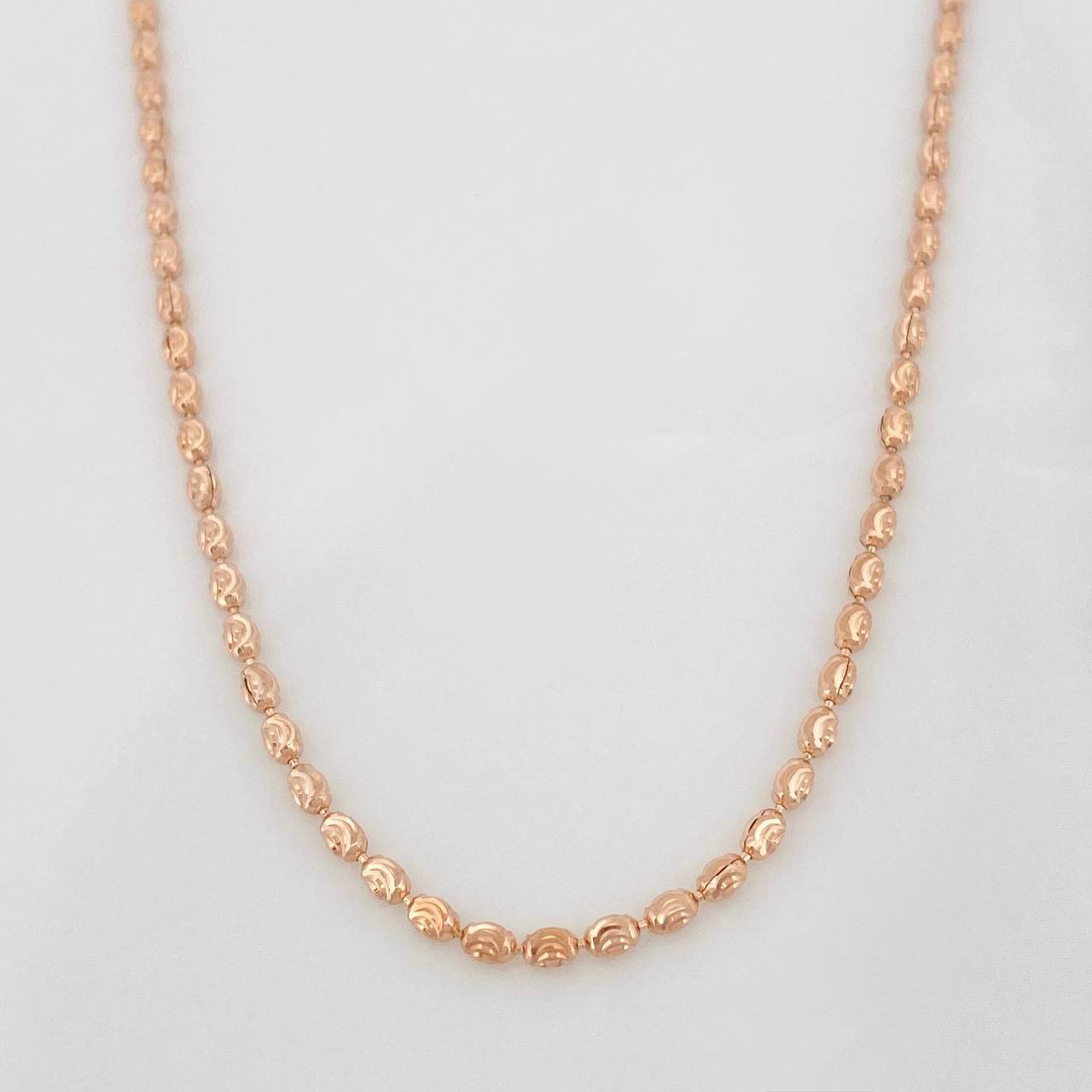 Half Moon Military Chain 4.8g / 16 in / 2mm 18K Rose Gold