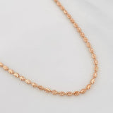 Half Moon Military Chain 4.8g / 16 in / 2mm 18K Rose Gold