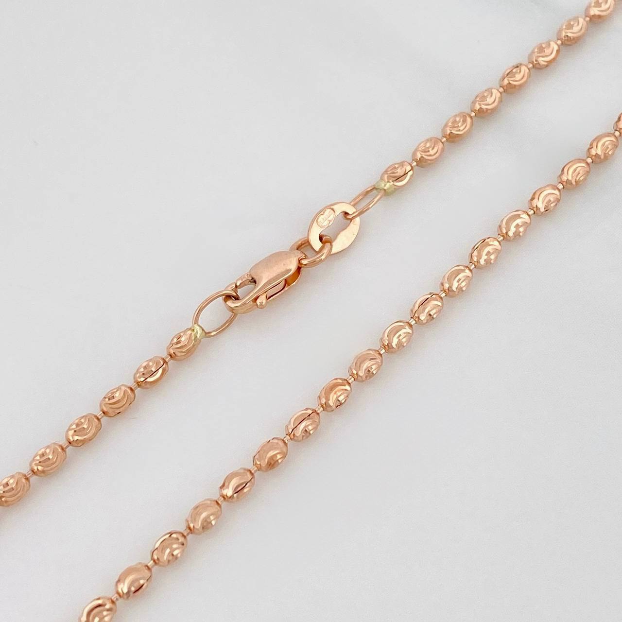 Half Moon Military Chain 4.8g / 16 in / 2mm 18K Rose Gold