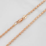 Half Moon Military Chain 4.8g / 16 in / 2mm 18K Rose Gold