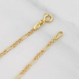 Figaro Bracelet 1.1g / 7 3/4 in / 2.19mm Yellow Gold 18K