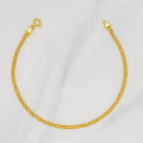 Pulso China 1.35g / 7 1/2 in / 2.22mm Oro Amarillo 18K
