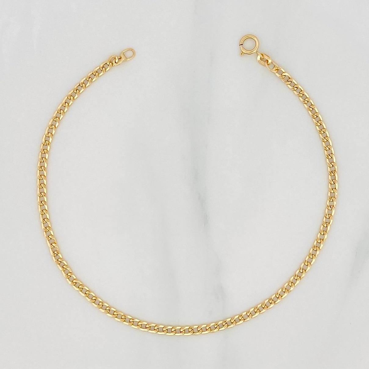 Cuban Links Bracelet 1.1g / 7 3/4 in / 2.46mm Yellow Gold 18K