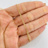 Cuban Links Bracelet 1.05g / 7 1/2 in / 2.4mm Yellow Gold 18K