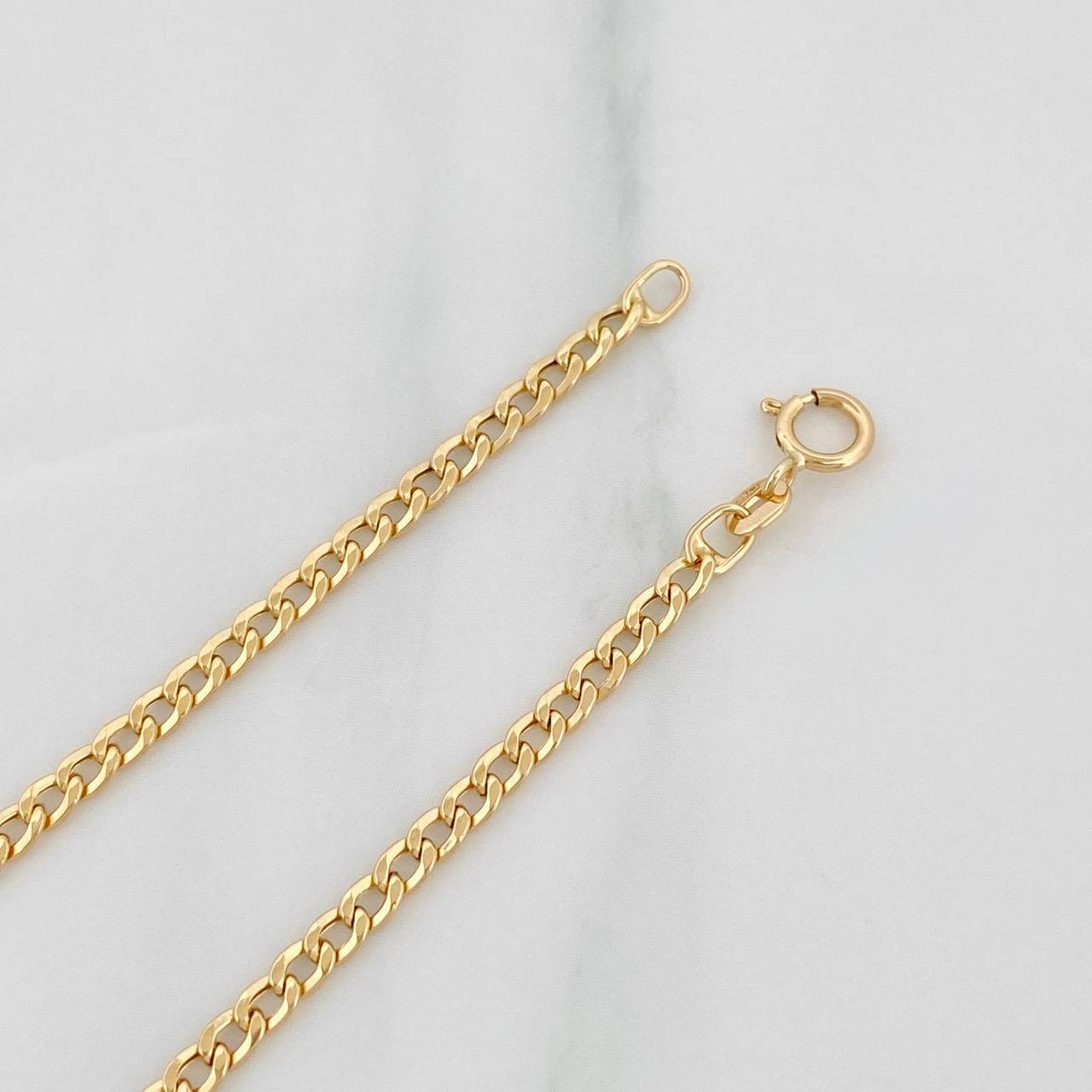 Cuban Links Bracelet 1.1g / 7 3/4 in / 2.46mm Yellow Gold 18K