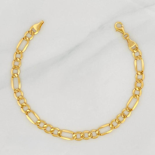Pulso Figaro 2.8g / 7 in / 4.46mm Oro Amarillo 18K