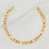 Figaro Bracelet 2.8g / 7 in / 4.46mm Yellow Gold 18K