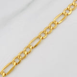Figaro Bracelet 2.8g / 7 in / 4.46mm Yellow Gold 18K