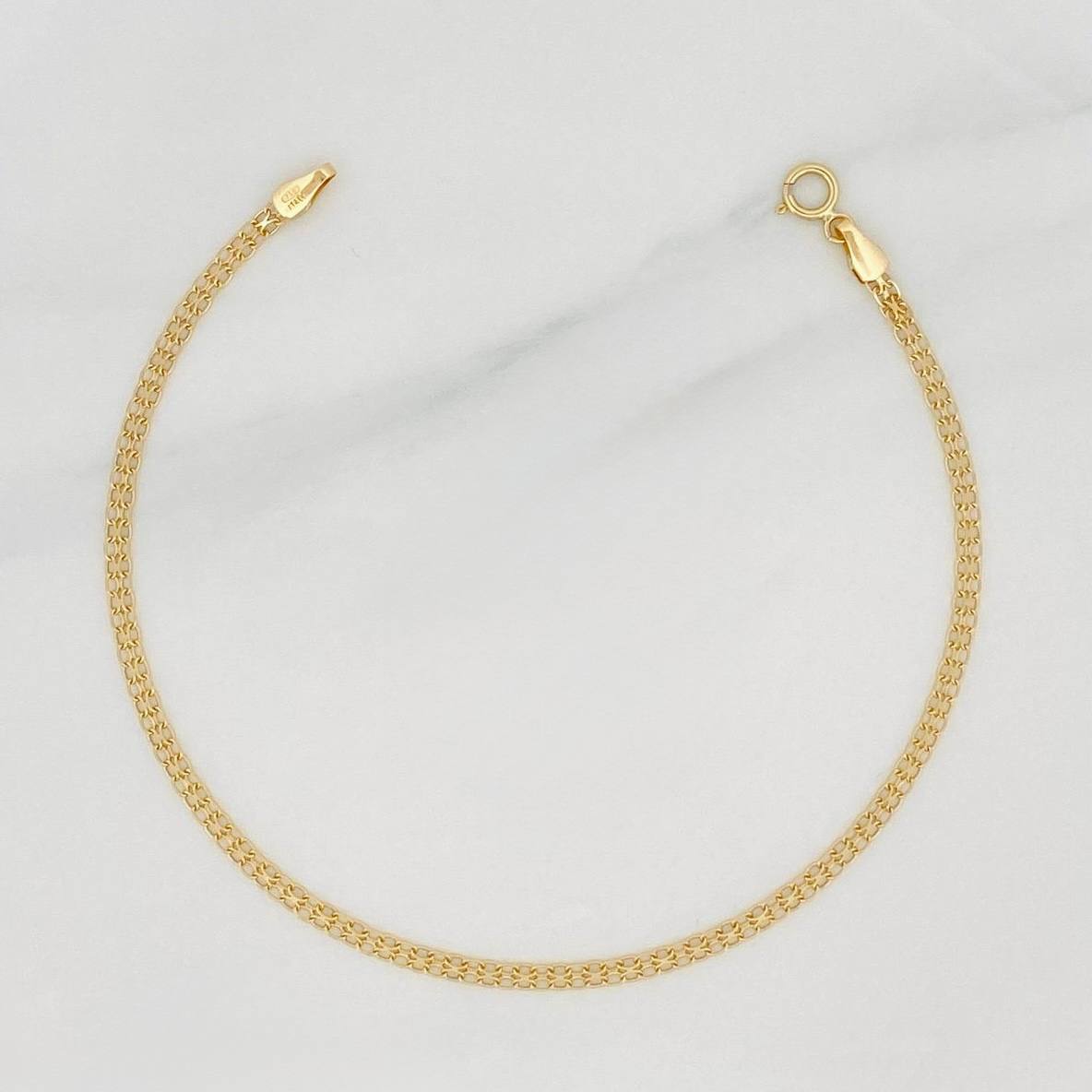 China Bracelet 1.5g / 7 1/2 in / 2.15mm Yellow Gold 18K