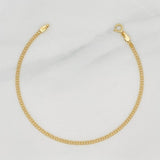 China Bracelet 1.5g / 7 1/2 in / 2.15mm Yellow Gold 18K