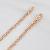 Flat Mariner Bracelet 1.75g / 7 1/2 in / 2.67mm Two Colors White Rose 18K