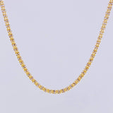 Cadena Ice 14.1 g / 27 3/4 in / 2.4 mm Dos Oros Amarillo Blanco 18K