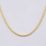 Cadena Ice 14.1 g / 27 3/4 in / 2.4 mm Dos Oros Amarillo Blanco 18K