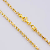 Cadena Ice 14.1 g / 27 3/4 in / 2.4 mm Dos Oros Amarillo Blanco 18K
