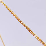 Cadena Ice 14.1 g / 27 3/4 in / 2.4 mm Dos Oros Amarillo Blanco 18K