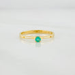 Anillo solitario esmeralda 0.7pts Esmeralda 1pts 1.65g / T7 Oro Amarillo 18K