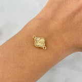 Charm Clover VCyA 1.7gr / 1.5cm / Yellow Gold Striped +4