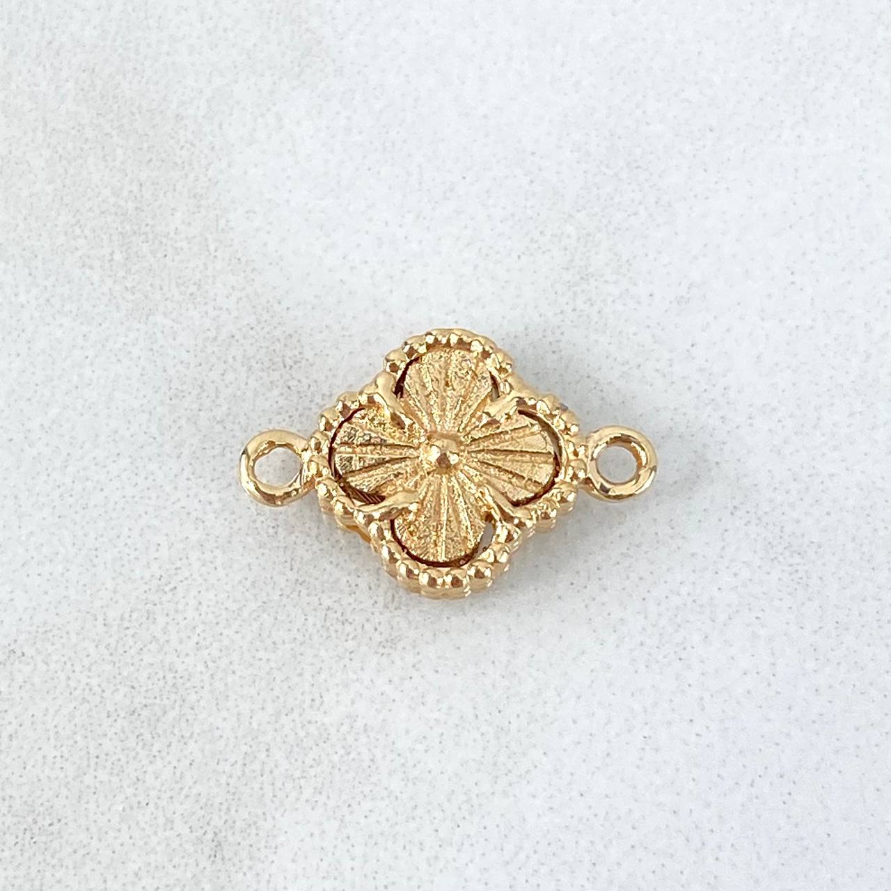 Charm Clover VCyA 1.7gr / 1.5cm / Yellow Gold Striped +4