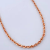 Cadena Lazo 7gr / 23 1/2 in / Oro Rosa +3 18K $