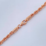 Cadena Lazo 7.2gr / 23 1/2 in / Oro Rosa +3 18K $