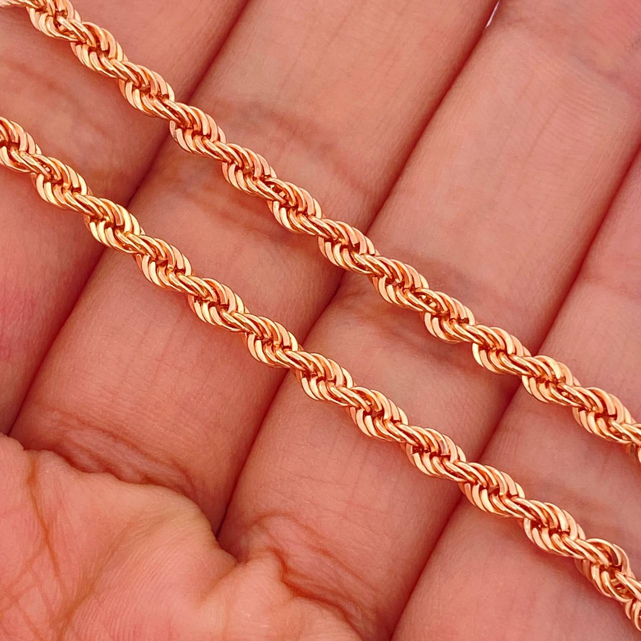 Cadena Lazo 7.2gr / 23 1/2 in / Oro Rosa +3 18K $