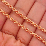 Cadena Lazo 7gr / 23 1/2 in / Oro Rosa +3 18K $