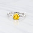 Solitaire Ring Bezel Moissanite 1 Cts 2.2g / T5 3/4 White Gold 18K