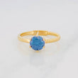 Solitaire Ring Moissanite 1 Cts 2.5g / T7 1/4 Yellow Gold 18K
