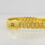 Pulso Cubano Infinito Diamantado 14.15g / 7 1/2 in / 8.17mm Oro Amarillo 18K