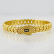 Pulso Cubano Infinito Diamantado 14.15g / 7 1/2 in / 8.17mm Oro Amarillo 18K