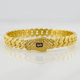 Pulso Cubano Infinito Diamantado 14.15g / 7 1/2 in / 8.17mm Oro Amarillo 18K