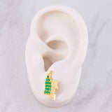 Topos Mapa Esmeraldas 54pts 3.6g / in / 17mm Oro Amarillo 18K