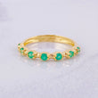 Dense Line Ring Emeralds 22pts 2.3g / T7 1/4 Yellow Gold 18K