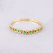 Curved Channel Ring Emeralds 27pts 1.55g / T8 Yellow Gold 18K