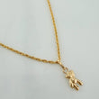 Set Cadena Lazo + Dije Oso / 1,25gr / 17 3/4 in Oro Amarillo 18K