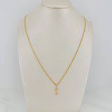 Set Rope Chain + Bear Pendant / 1.2gr / 17 3/4 in 18K Yellow Gold
