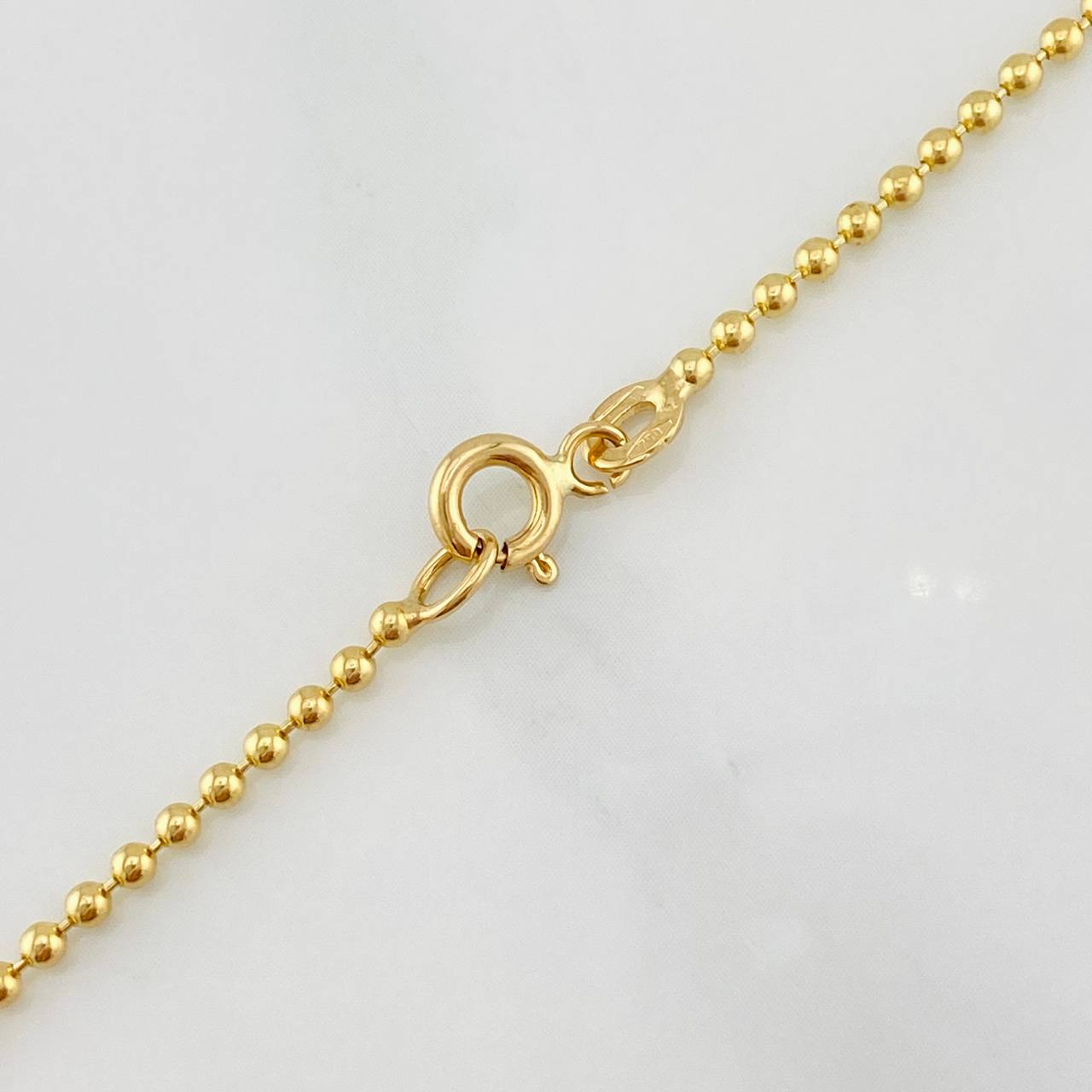 Cadena Militar 6.55g / 17 1/4 in / 1.6mm Oro Amarillo 18K