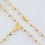 Miraculous Virgin Rosary 6.2gr / 19 3/4 in / Three 18K Golds *