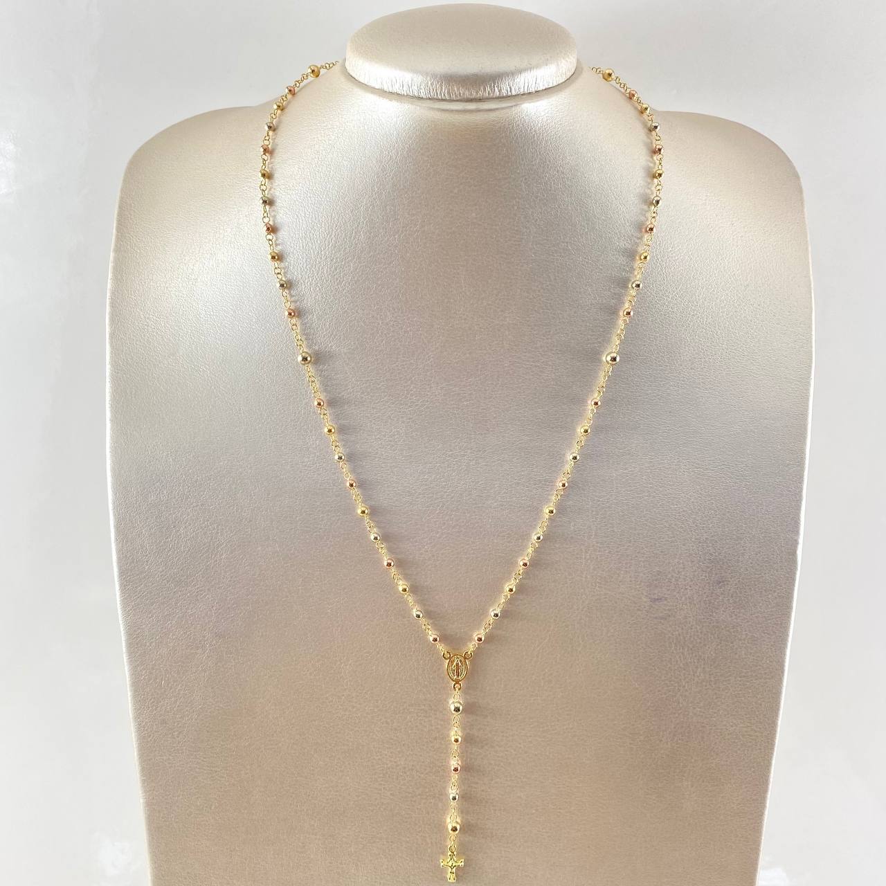 Miraculous Virgin Rosary 6.2gr / 19 3/4 in / Three 18K Golds *