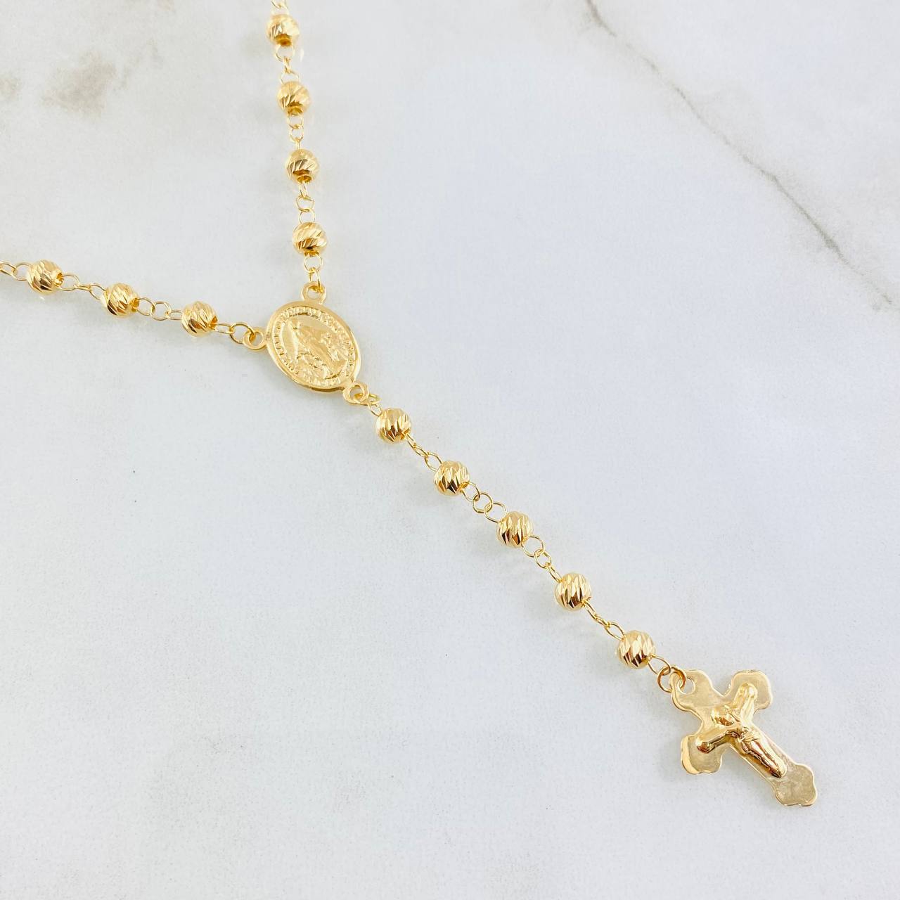 Miraculous Virgin Rosary 9.25gr / 23 1/2 in / 18K Gold
