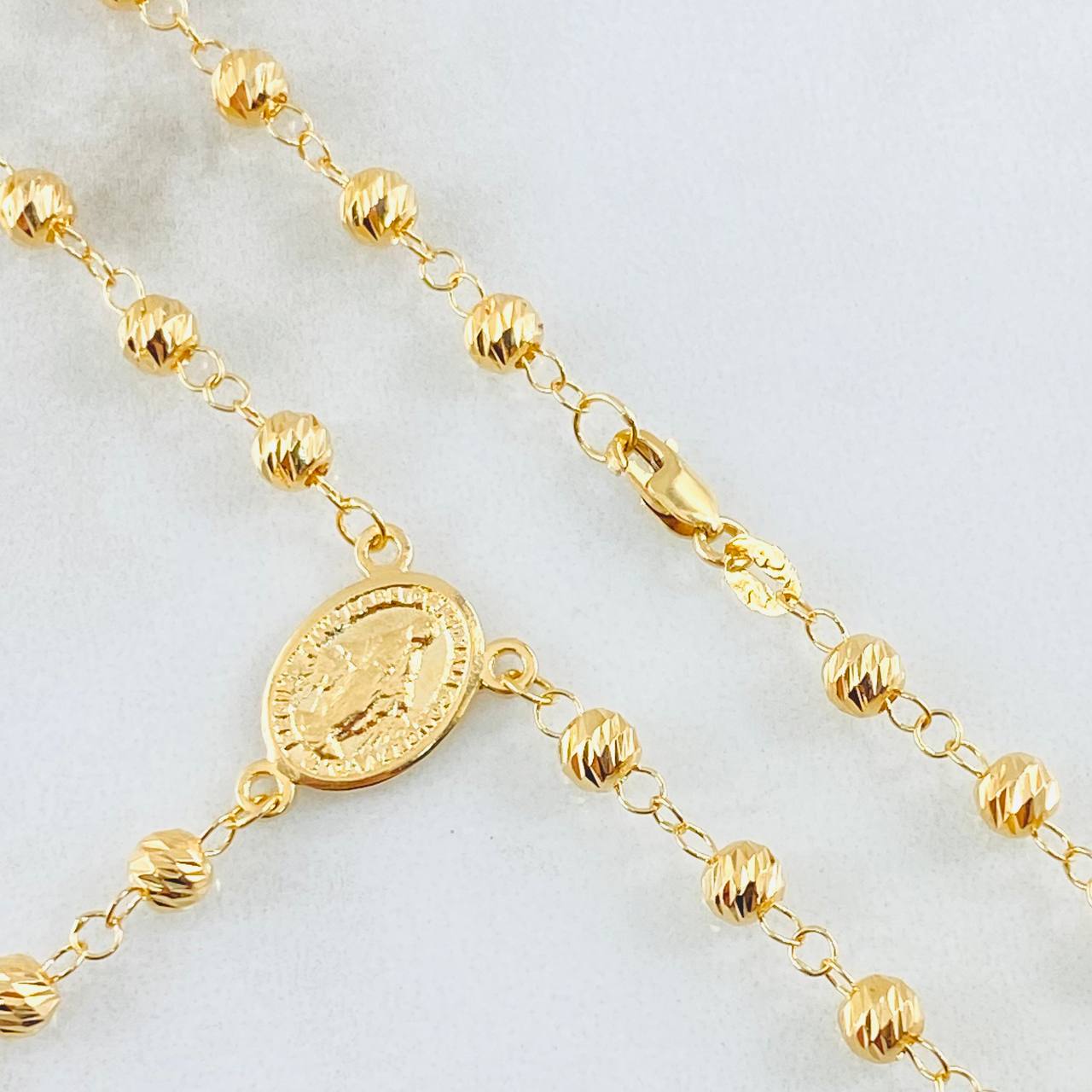 Miraculous Virgin Rosary 9.25gr / 23 1/2 in / 18K Gold