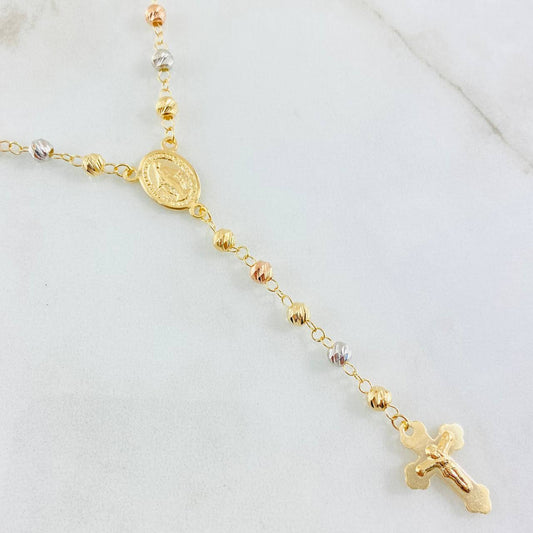 Miraculous Virgin Rosary 9.45gr / 23 1/2 in / Three 18K Golds *