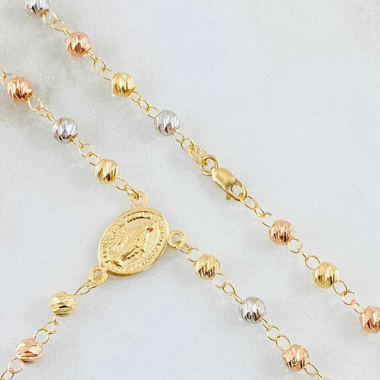 Miraculous Virgin Rosary 9.45gr / 23 1/2 in / Three 18K Golds *