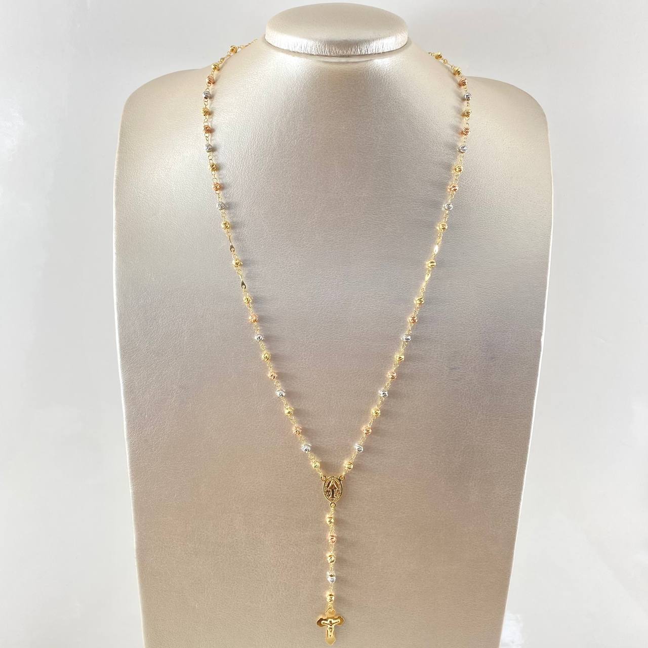 Miraculous Virgin Rosary 9.45gr / 23 1/2 in / Three 18K Golds *