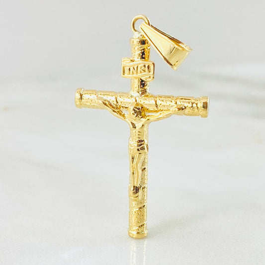 Pendant Cross Christ 1.7gr / 1.8in / 18K Gold