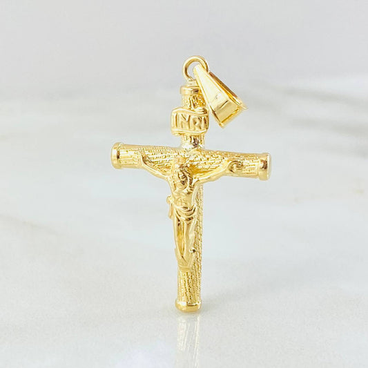 Dije Cruz Cristo 1.3gr / 1 1/2 in / Oro Amarillo 18K *