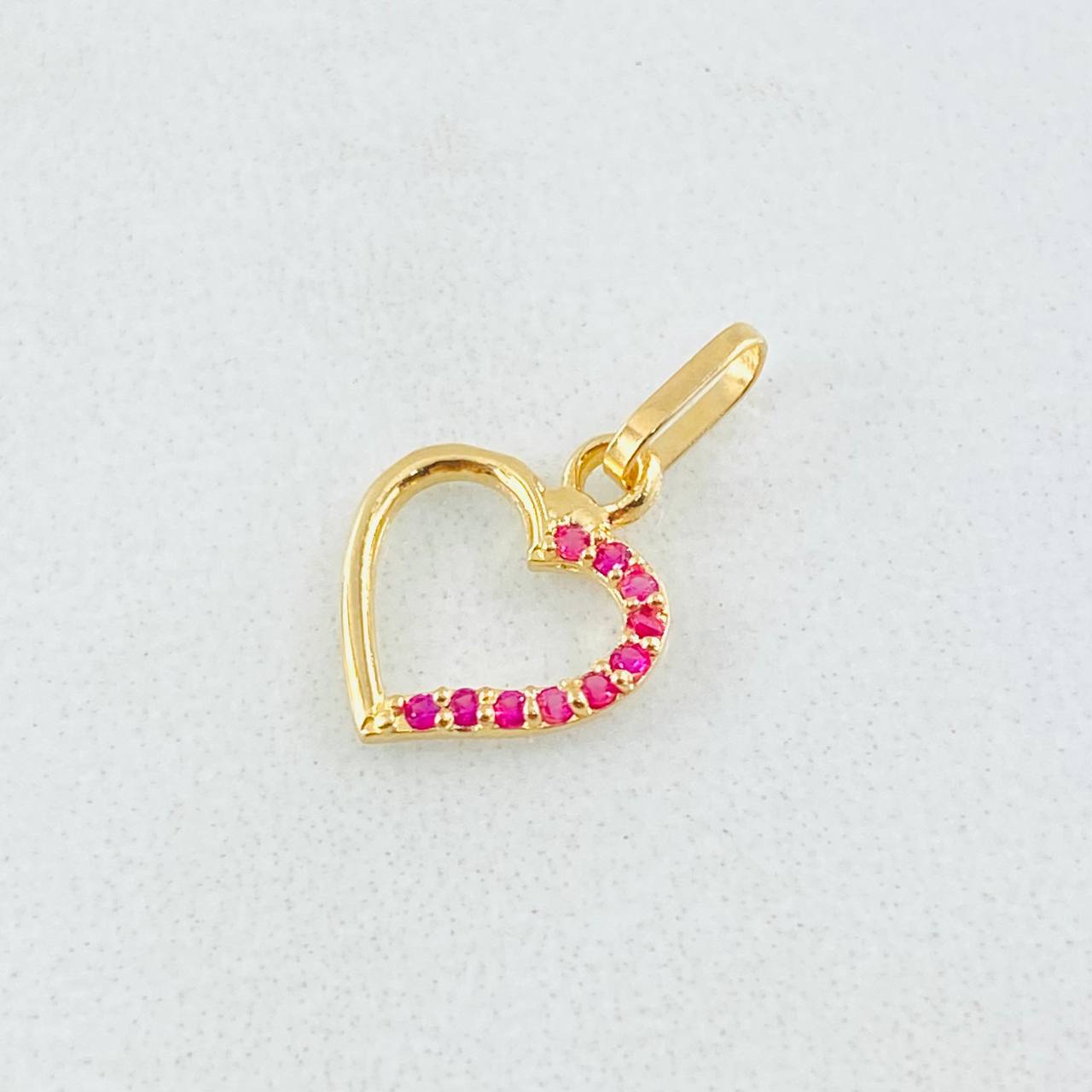 Dije Corazón 0.3gr / 1/2 in / Oro Amarillo 18K *